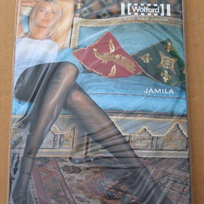 NEW RARE WOLFORD JAMILA DRAGEE BEIGE SKIN TIGHTS NET TALLE SIZE MEDIUM #18109